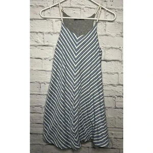 prAna XS sea coast short blue white striped organic cotton halter Sundress.